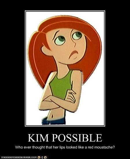 KIM POSSIBLEWho Ever Thought That Her Lips Looked Like A Red Moustache Funny Pictures