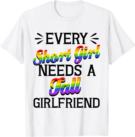 Lesbian Pride T Shirt Short Girl Tall Girlfriend Gay Lgbt Clothing