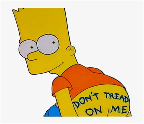 Simpson Simpsons Thesimpsons Bart Bartsimpson Dont Dont Tread On Me Simpsons 684x628 Png
