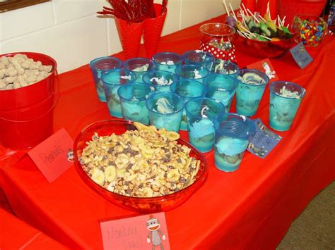 1 box sugar free cheesecake pudding ¾ cup skim milk ¼ cup irish cream or white chocolate liquor ½ cup birthday cake flavored. Monkey Trail Mix and Banana Pudding Cups | Monkey birthday ...