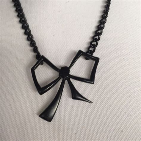 🎀🎀black Bow Necklace🎀🎀 With Images Bow Necklace Black Bow Necklace