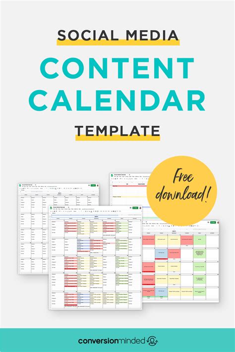 Lp Social Media Content Calendar Template Social Media Content