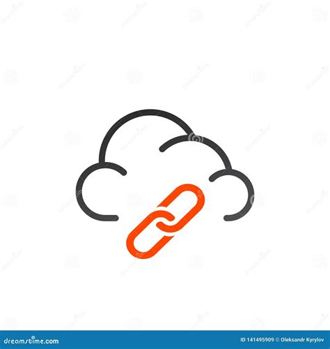 Cloud Technology Link Hyperlink Vector Icon Vector Illustration