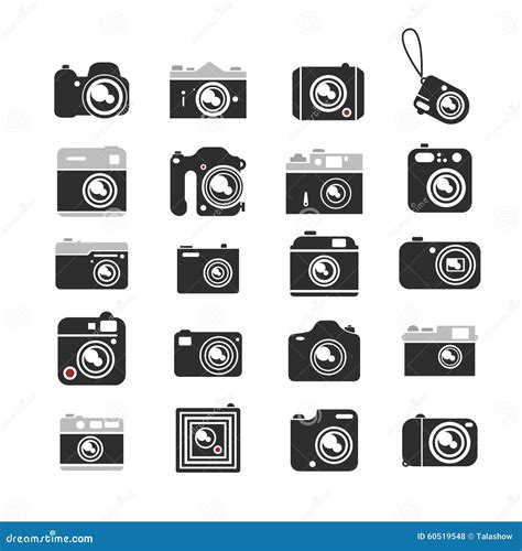 Cameras Icons Set Stock Vector Illustration Of Design 60519548