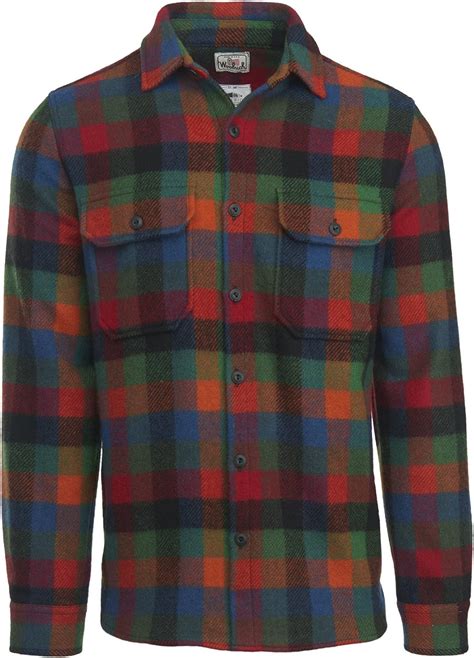 Woolrich Mens Made In The Usa Wool Shirt Multi Check Xx Large At