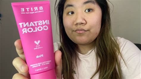 Brite Instant Semi Permanent Color Review Dying My Hair Pink Youtube