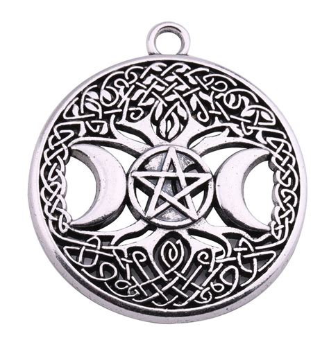 Buy Pagan Triple Moon Goddess Pentacle Celtic Tree Of Life Alloy