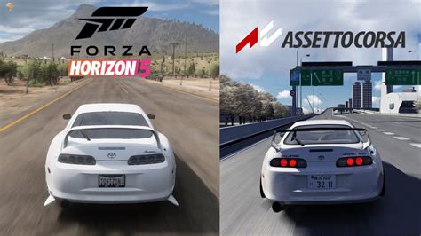 Forza Horizon Vs Assetto Corsa Jz Toyota Supra Sound Youtube