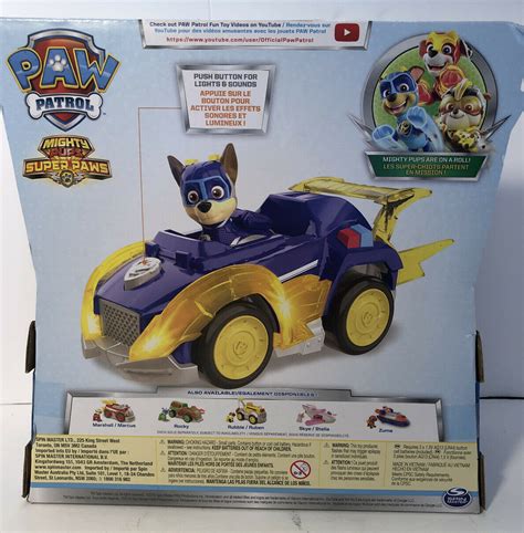 Paw Patrol Mighty Pups Super Paws Chases Deluxe Vehicle W Lights
