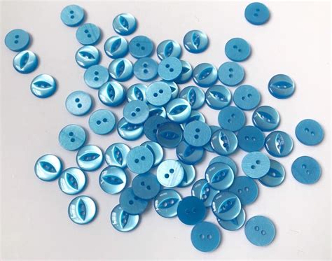 12x Bright Blue Buttons Teal Blue 11mm 14mm 17mm 19mm Etsy