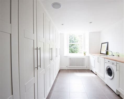 A laundry room may not be available in every home however, you can move your laundry bag, pegs, ironing board and drying rack to a suitable corner of the house, turning this area into a small laundry room. Ikea Cabinets Laundry Room Design Ideas, Pictures, Remodel ...