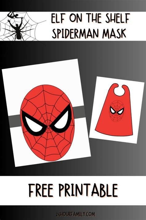 A Spiderman Mask With The Text Free Printable For Kids To Use On Their Face