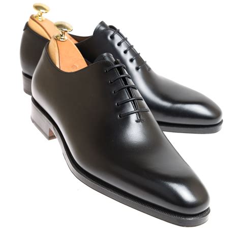 Black Wholecut Rain Oxford Shoes Carmina