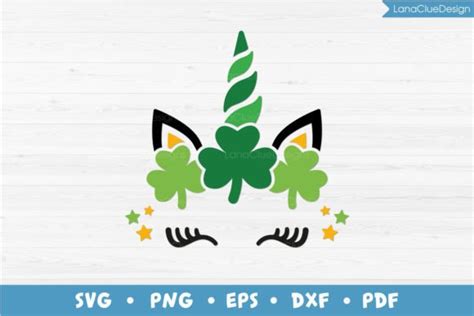 Unicorn With Shamrock Svg Graphic By Lanacluedesign · Creative Fabrica