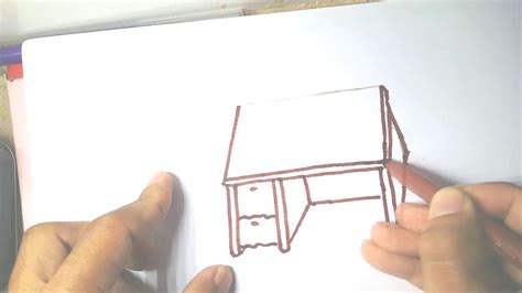 How To Draw A Desk Step By Step How To Draw A Desk Youtube