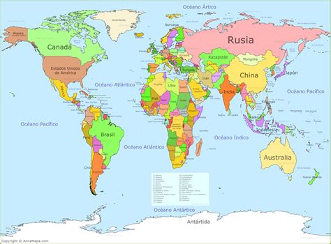 Mapa Mundi En Espanol Mapas Espana Y El Mundo Images
