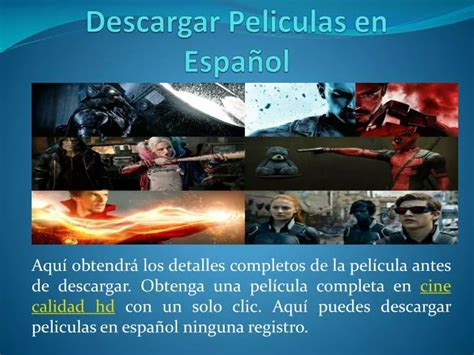 Ppt Descargar Peliculas En Español Powerpoint Presentation Free