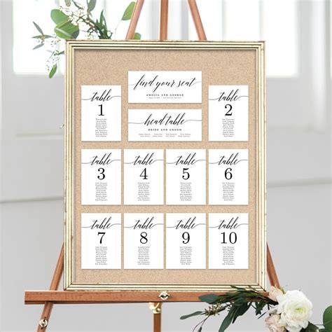 Ml19 Seating Chart Cards Wedding Seating Chart Wedding Seating Chart Cards Printable Seating