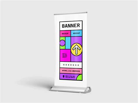 Free Roll Up Standing Banner Mockup