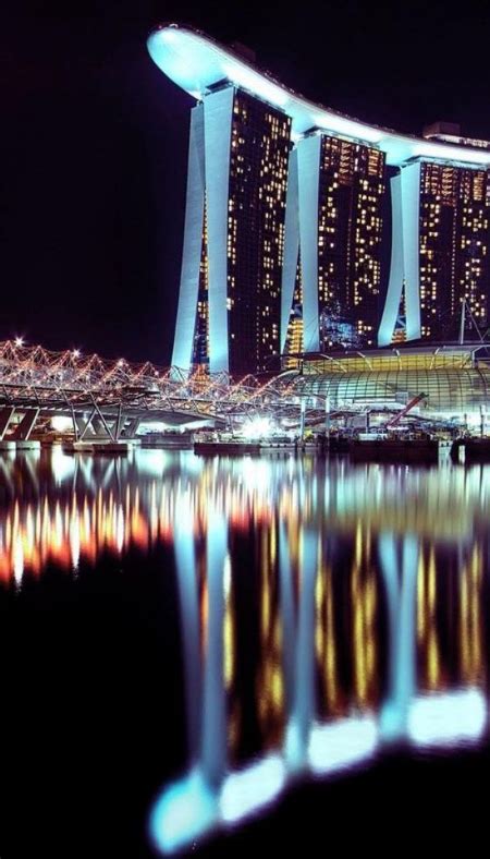 Marina Bay Sands At Night Singapore Singapore Malaysia Sands