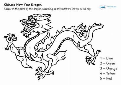 Dragon Chinese Coloring Twinkl Activities Colouring Number
