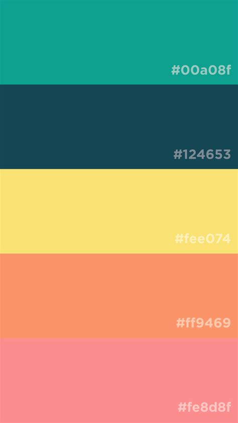 Panera's logo color scheme might not necessarily be the sexiest, but it's instantly recognizable. Teal, Yellow Coral Color Palette | Coral colour palette ...
