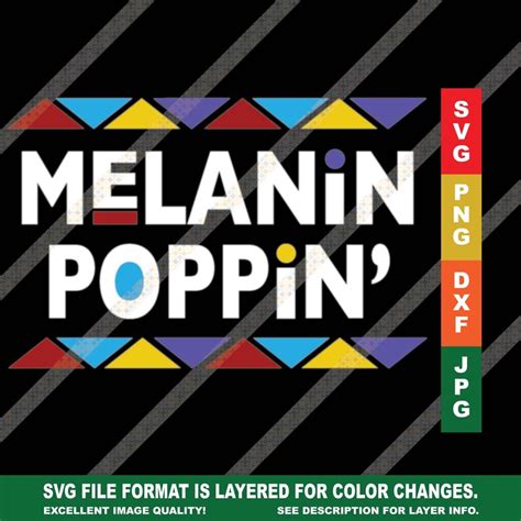 Melanin Poppin 90s Retro Svg Cricut Or Silhouette Cut File Etsy