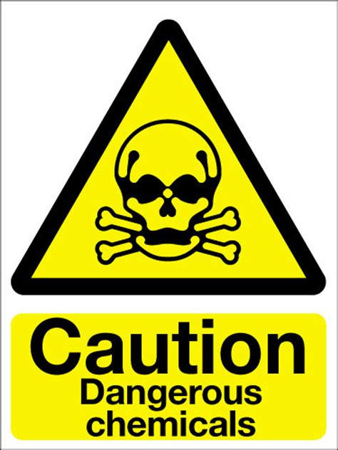 Caution Dangerous Chemicals Sign Signs 2 Safety