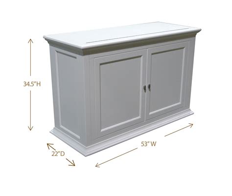 Seaford Tv Lift Cabinet In White Finish Birch Wood Tv Lift Cabinet