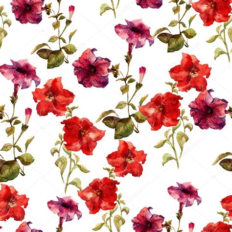 Very easy and beginner friendly. Watercolor flower pattern — Stock Vector © ZeninaAsya ...