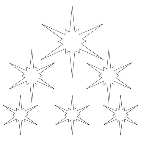 Different Size Star Stencil