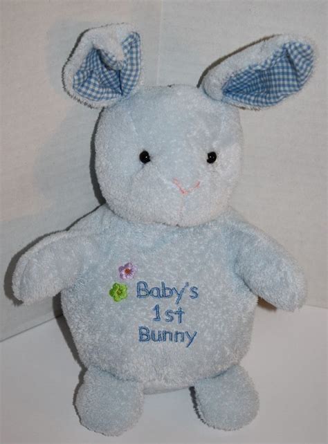 Russ Berrie Plush Babys 1st Bunny Blue Easter Rabbit Soft Toy First