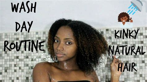 Natural Hair Wash Day Routine Kinky Curly Hair Youtube