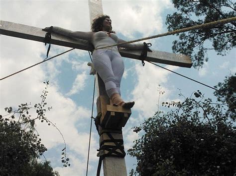 Mexican Election Candidate Rafaela Orozco Romo CRUCIFIES Herself In Mexico City Daily Mail Online