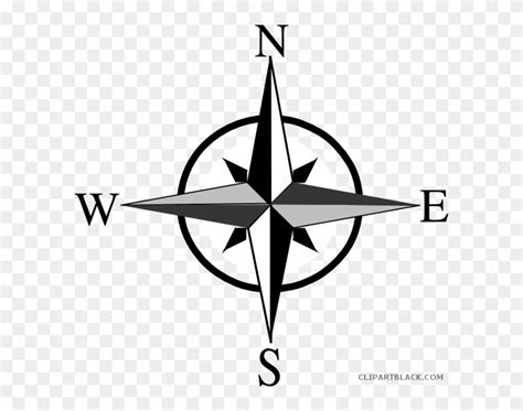 North East South West Compass Tools Free Black White - North East South ...