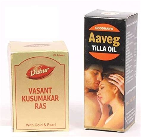 Buy Dabur Vasant Kusumakar Raswith Gold And Pearl 100 Tablets With Goodmans Aaveg Tilla Oil