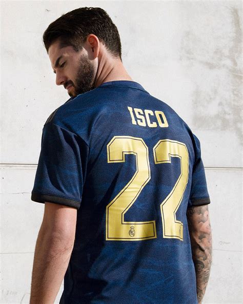 The strip features an elegant dark blue design and, just like the home kit, comes with gold trim and logos in a reference to the club's numerous successes. Real Madrid 2019-20 Adidas Away Kit | 19/20 Kits ...