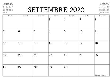 Calendario Mensili 2022 Da Stampare Calendario Ottobre