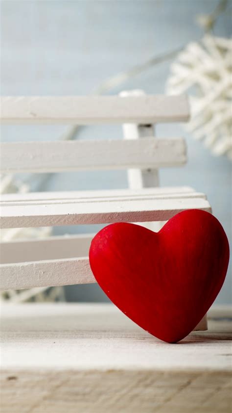 Wallpaper Valentine's Day, heart, decorations, romantic, love, bench