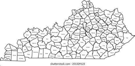 State Of Kentucky County Map