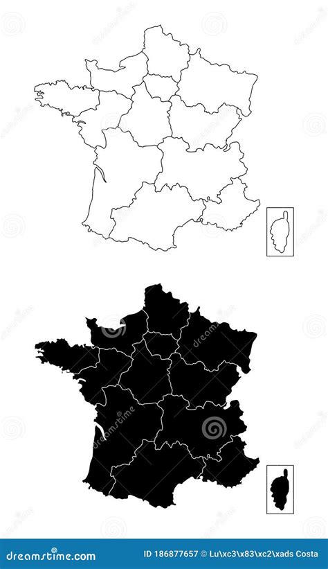 France Regions Map Vector Map French Regions Cartoondealer The Best Porn Website