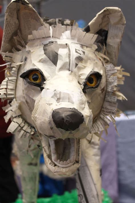 Paper Mache Animals Animal Masks Wolf Mask