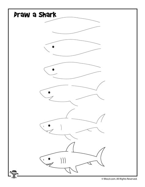 How To Draw A Shark Woo Jr Kids Activities