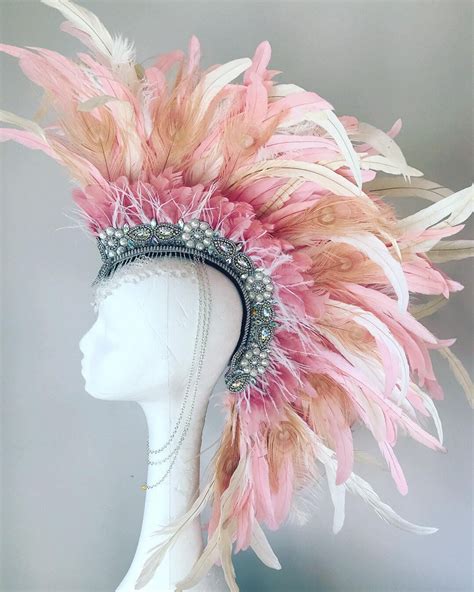 showgirl-flamingo-pink-feather-mohawk-statement-headpiece-etsy
