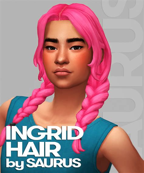 Saurus Sims Ingrid Hair Sims 4 Hairs