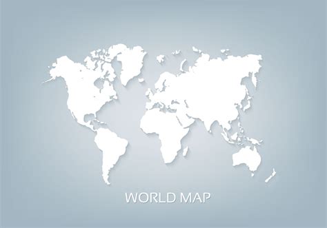 Free Vector World Map White 3d 124455 Vector Art At Vecteezy