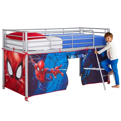 Marvel Spiderman Midsleeper Bed Tent By HelloHome Amazon Co Uk Kitchen Home Cabin Bunk Beds