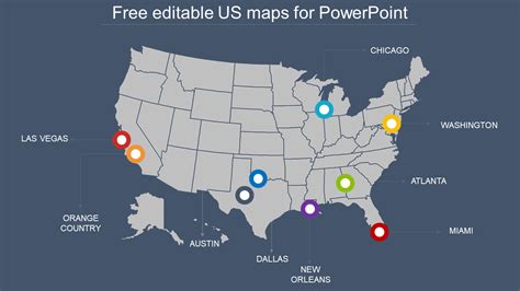 Free Editable Us Map For Powerpoint Design
