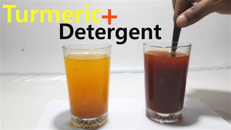 Reaction Of Turmeric With Detergent Color Change Experiment Youtube