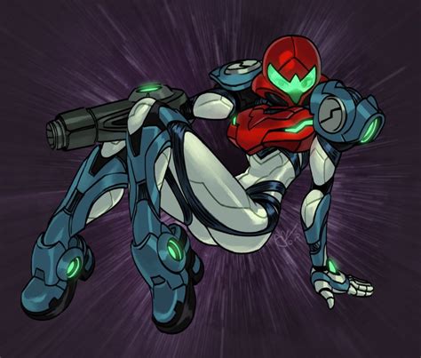 Alex Ahad Samus Aran Metroid Metroid Dread Nintendo Visor 1girl Arm Cannon Armor Ass